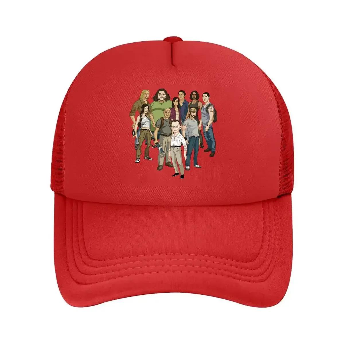 Group Portrait Art Inspired Diverse Character Collage Design Mesh Baseball Cap One Size