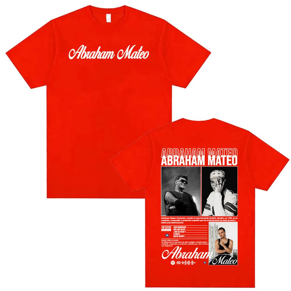 

Rapper Abraham Mateo Album Tour Merch Tshirt Men Women Retro High Street Short Sleeve Summer Shirt Fashion 100 Cotton T Shirt S