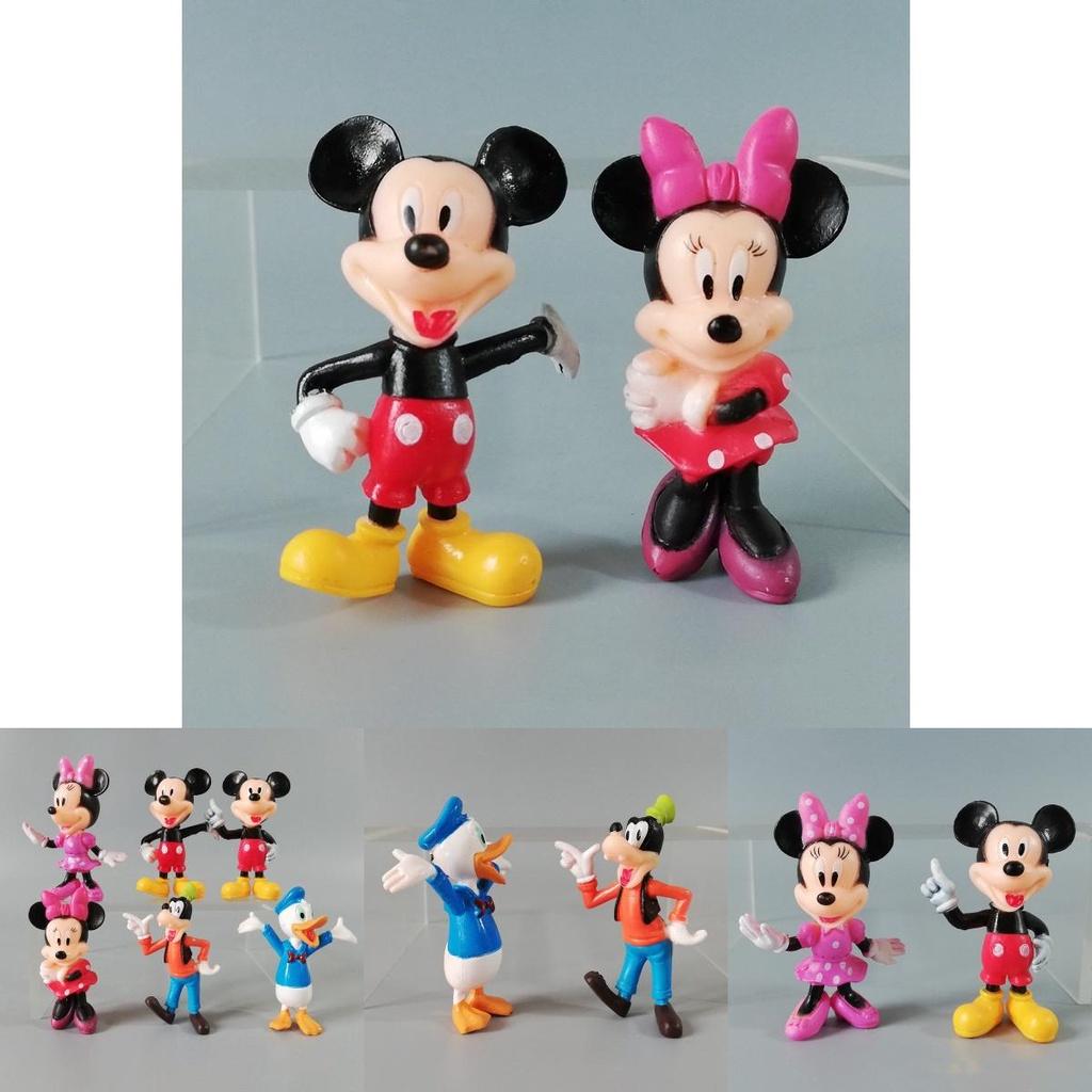 Disney Mickey House Minnie Figure Doll Toy Cake Decoration Set Of 6 Perfect Gift For Kids