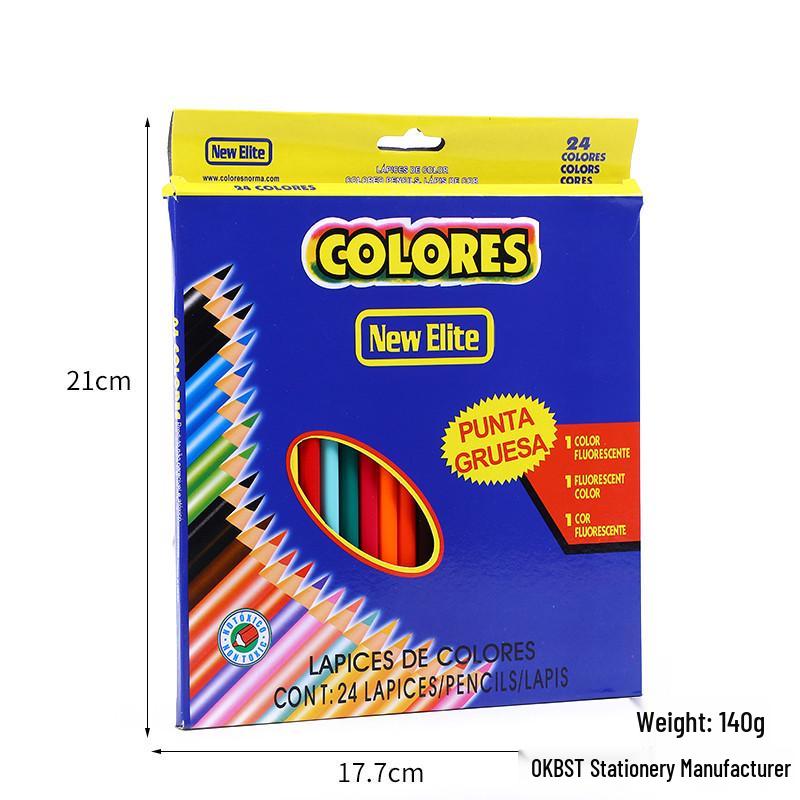 Oil-Based Colored Pencil Set for Children - Available in 12, 18, 24, and 36 Colors - Ideal for Elementary School Drawing