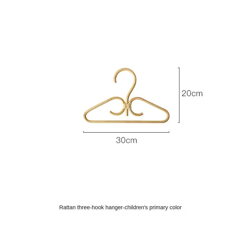 Natural Rattan Handmade Hooks Bedroom Closets Storage Organizer Hangers for Clothes Storage Supplies Rack Home Decoration