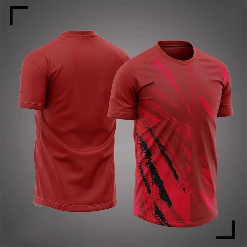 

Simple Trendy Mens Sports T Shirts Summer Fashion Short Sleeve 3D Printed Gym T-shirts Loose Breathable Quick Dry Running Tees S