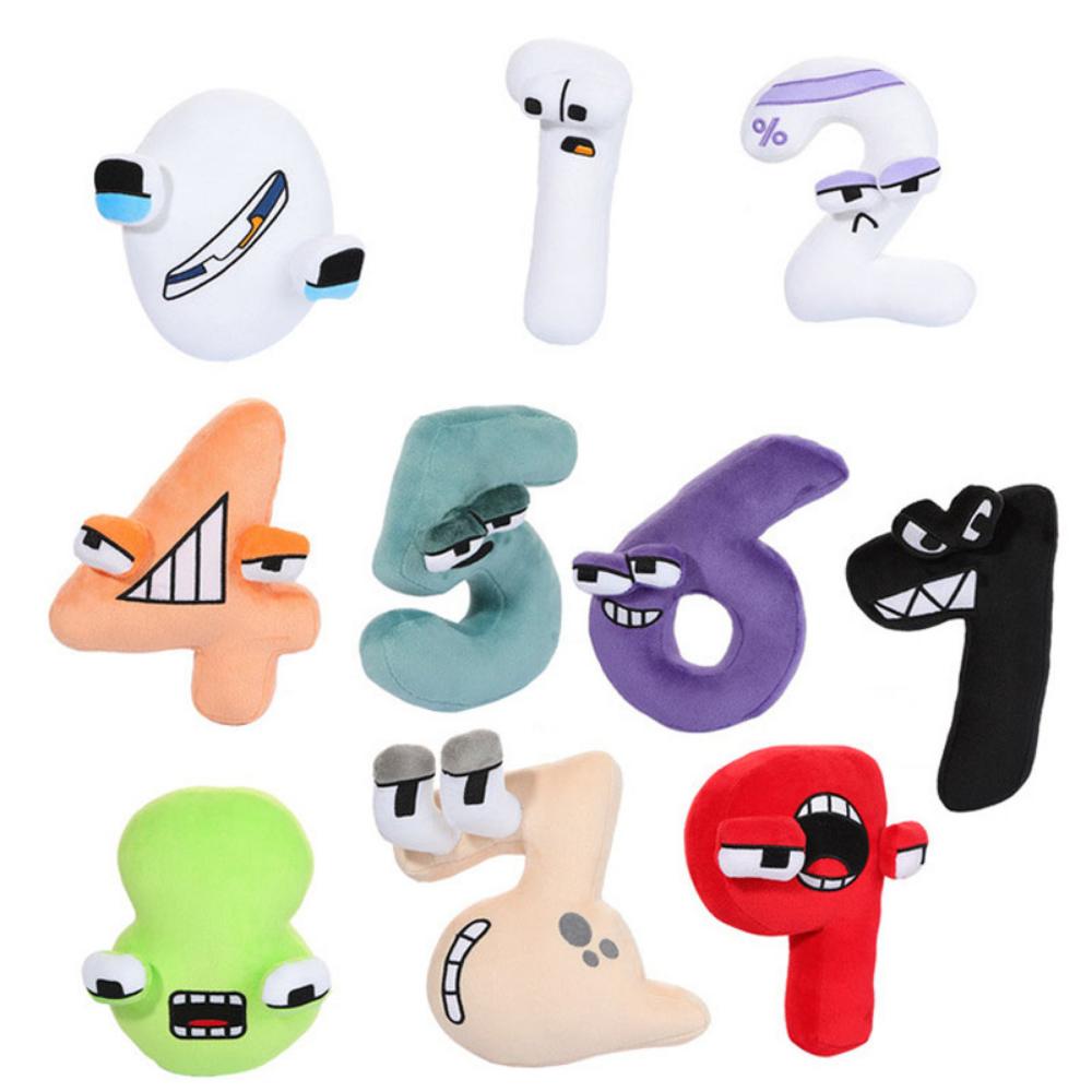 Buy 10pcs/set Number Plush Toy 09 Number Stuffed Animal Numberblock Plushie Doll Toys Kids
