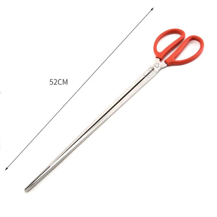 Durable Seafood Hand Tool Stable Multifunction Stainless Steel Crab Tongs Eels Clip Long Handle Kitchen Anti Slip