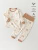Newborn Pure Cotton Long Sleeve Top & High Waist Pants Set - Soft, Boneless Pajamas for Autumn