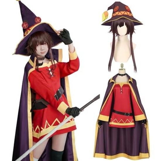 Shinpei Ryohin Konosuba Cosplay Wig Megumin Kazuma Aqua Costume Adult Anime Halloween Christmas Event