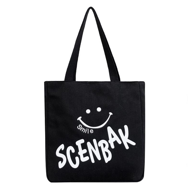 2025 new canvas women's bag large-capacity student tutoring shoulder bag bag foreign style women's shopping portable tote bag