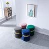 Velvet Ottoman with Storage Blue Vanity Chair Gold Legs Storage Footstool Living Room Elegant Storage Footstools