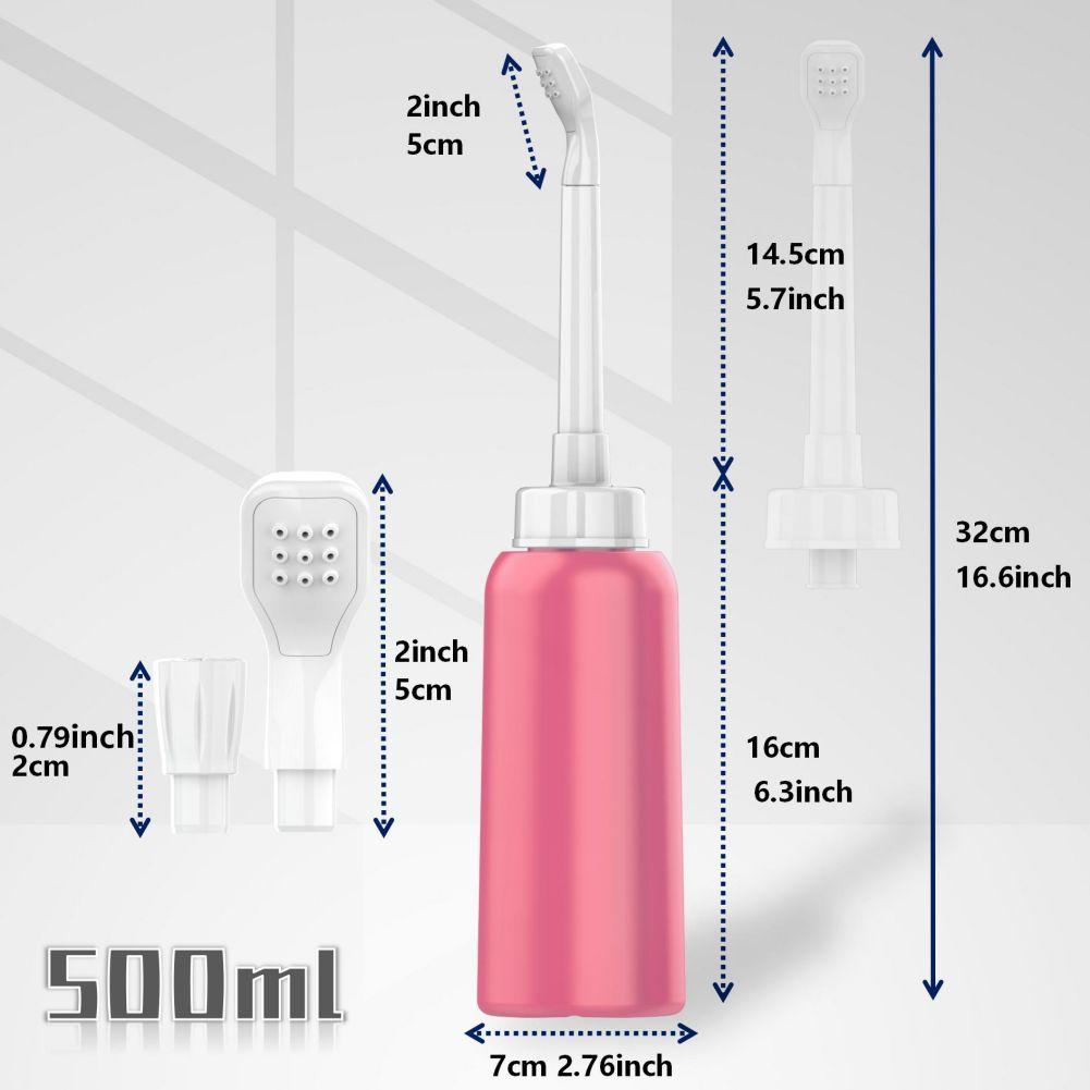 500ml Portable Travel Hand Held Bidet Handheld Anal Hygiene Douche Baby Large Capacity Toilet Travel Personal Cleaner Bottle