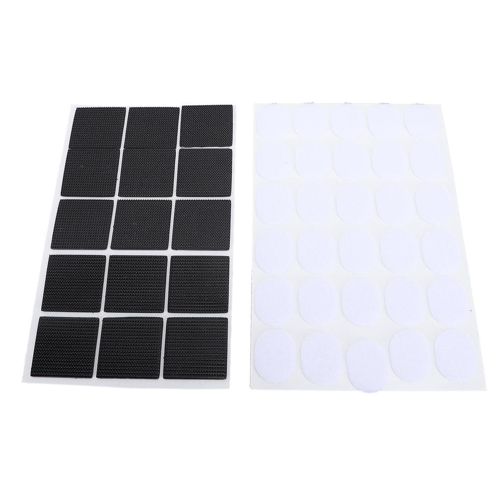 10 Sets Blackout Curtain Adhesive Strip Multifunctional Hook and Loop Fastener Tape for Home School 