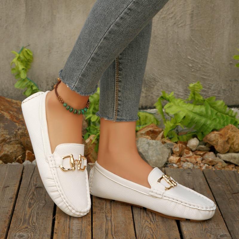 Fashion Women's Casual Slip on Mary Jane Shoes 2025 Spring Autumn New Fashion Round Toe Solid Soft Sole Flat Loafers Zapatos De Mujer