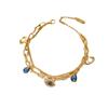 Simple And Stylish Titanium Steel Evil Eye Bracelet Fashion Jewelry Hypoallergenic And Fade Resistant