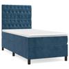 VidaXL Lit à sommier tapissier et matelas Bleu foncé 80x200 cm Velours - Modèle 3143173