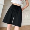 Women Cotton Linen Shorts,Summer Casual Solid Two Pockets Shorts High Waist Loose Shorts for Girls Soft Cool Female Shorts