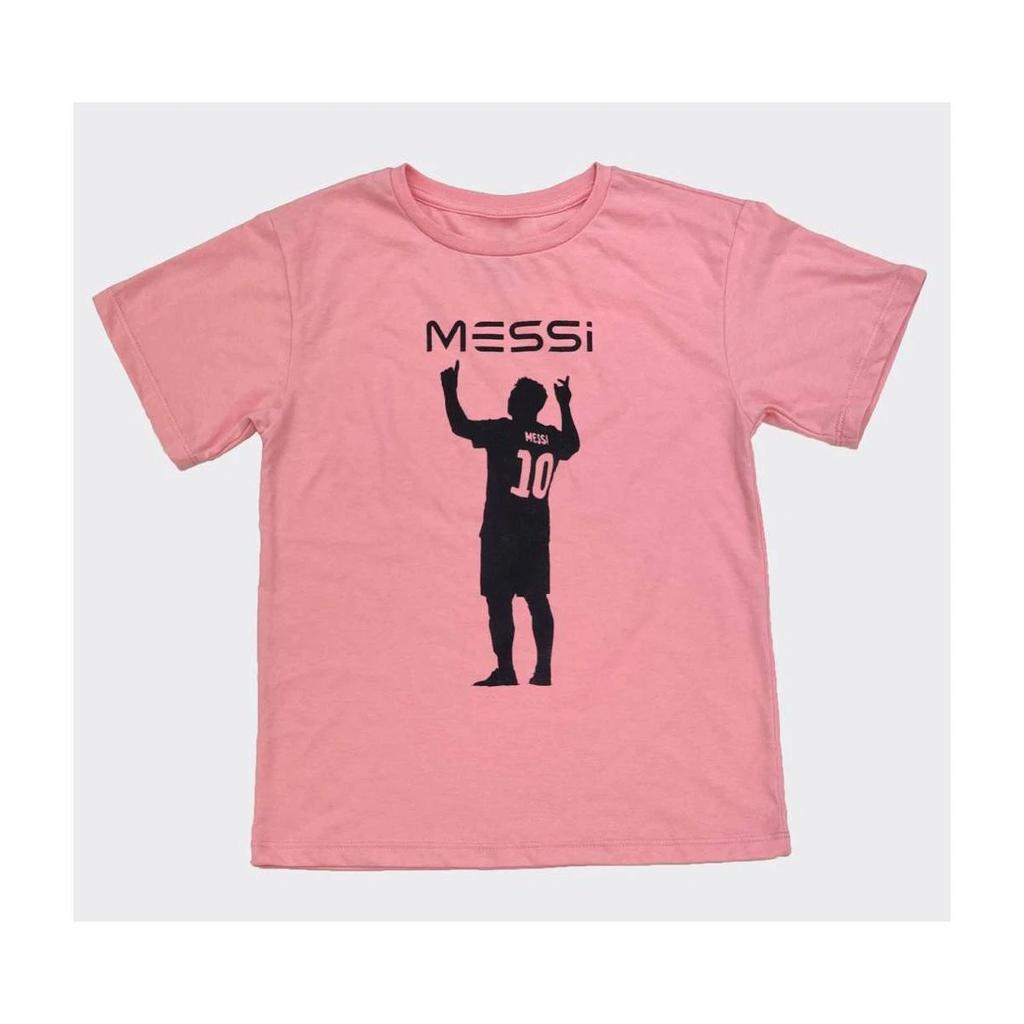 Messi Boy's Pink Victory Score Pose T-Shirt. Boy's US Sizes. Brand New!