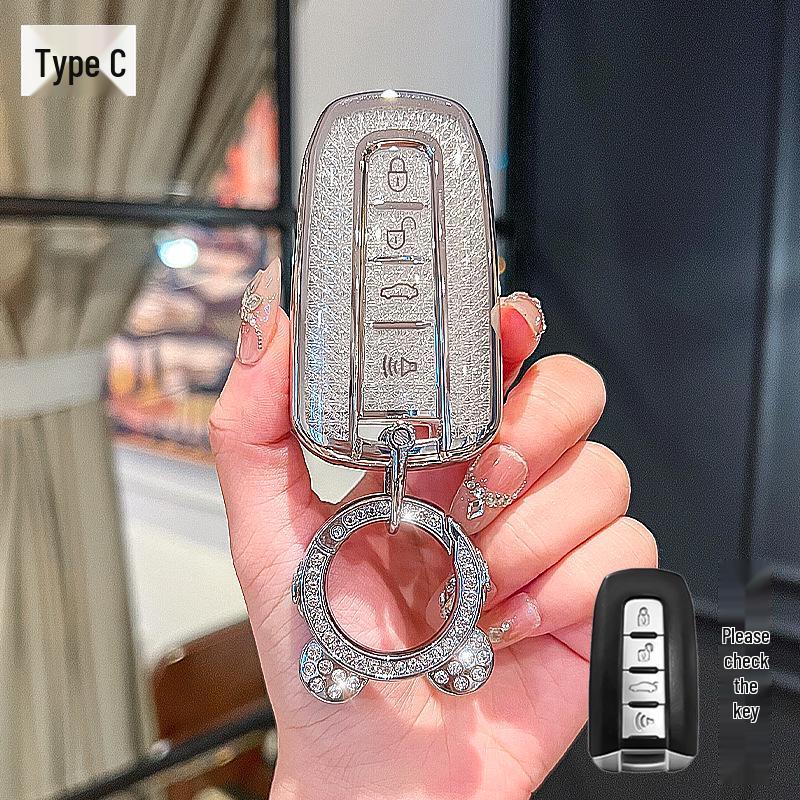 Ssangyong Korando Rexton Crystal Remote Key Protective Cover Set