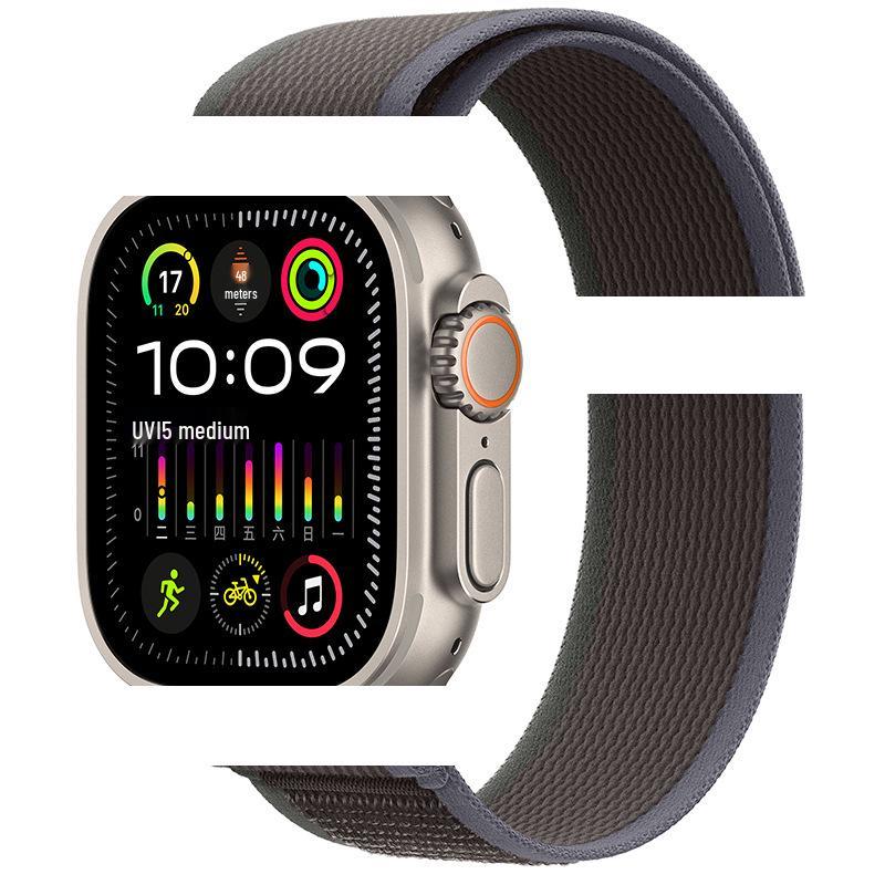 Apple Watch Ultra 10/9 Nylon Woven Velcro Trail Loop Strap