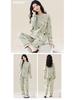 Women's Korean-Style Pure Cotton Printed Long Sleeve Pajama Set for Autumn/Spring