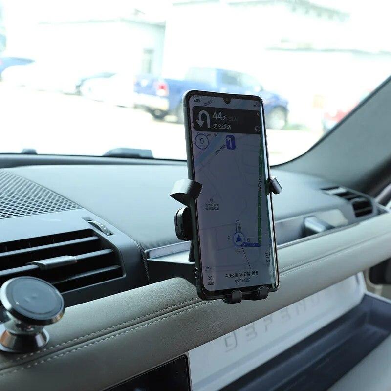 ABS Černý Úložný box spolujezdce do auta Loketní opěrka s držákem na mobilní telefon Pro Land Rover Defender 90 110 20-2023 Auto Příslušenství