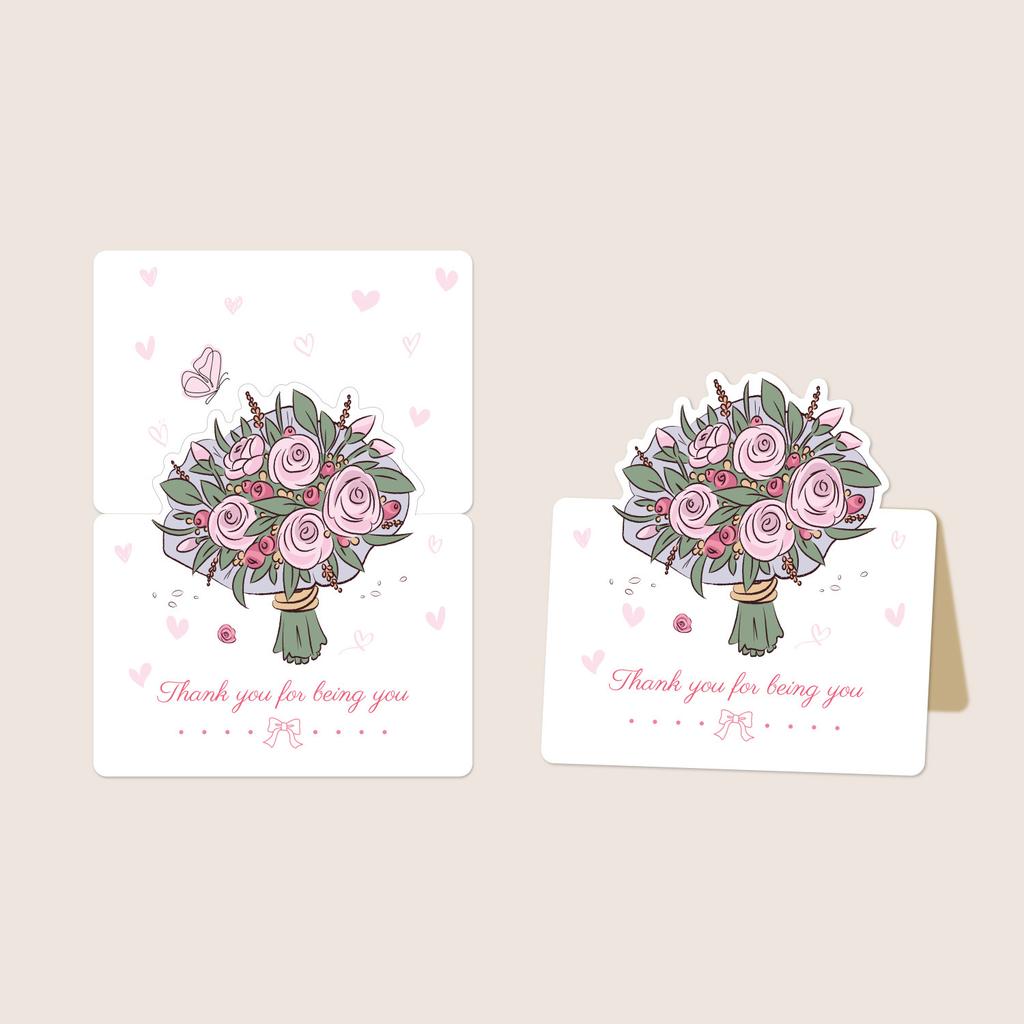 10-30 Pcs foldable Thank You Card Thank You For Your Order Card Praise Labels For Small Businesses Decor For Small Shop Gift