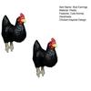 Chicken Stud Earrings Handmade Farm Animal Jewelry Farmhouse Style Chicken Earrings Gifts for Chicken Lovers