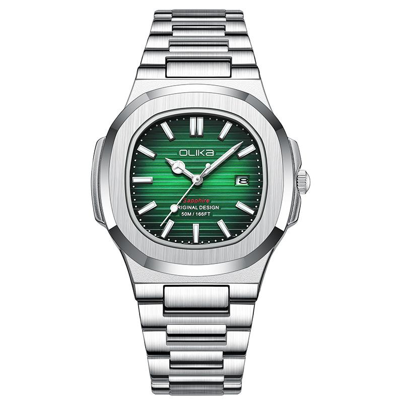 

Топ Новые Мужские Часы Ремешок из Нержавеющей Стали Водонепроницаемые Люминесцентные Повседневные Кварцевые Мужские Часы