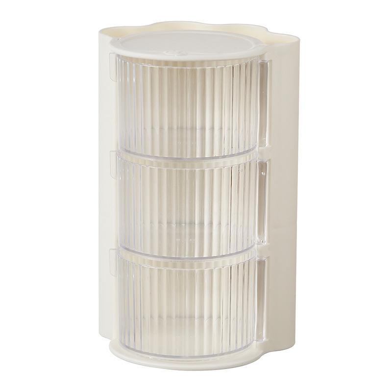 Multilayer Rotating Pen Organizer Clear Compartments Large Desk Cosmetic Storage For Home Office Student Use