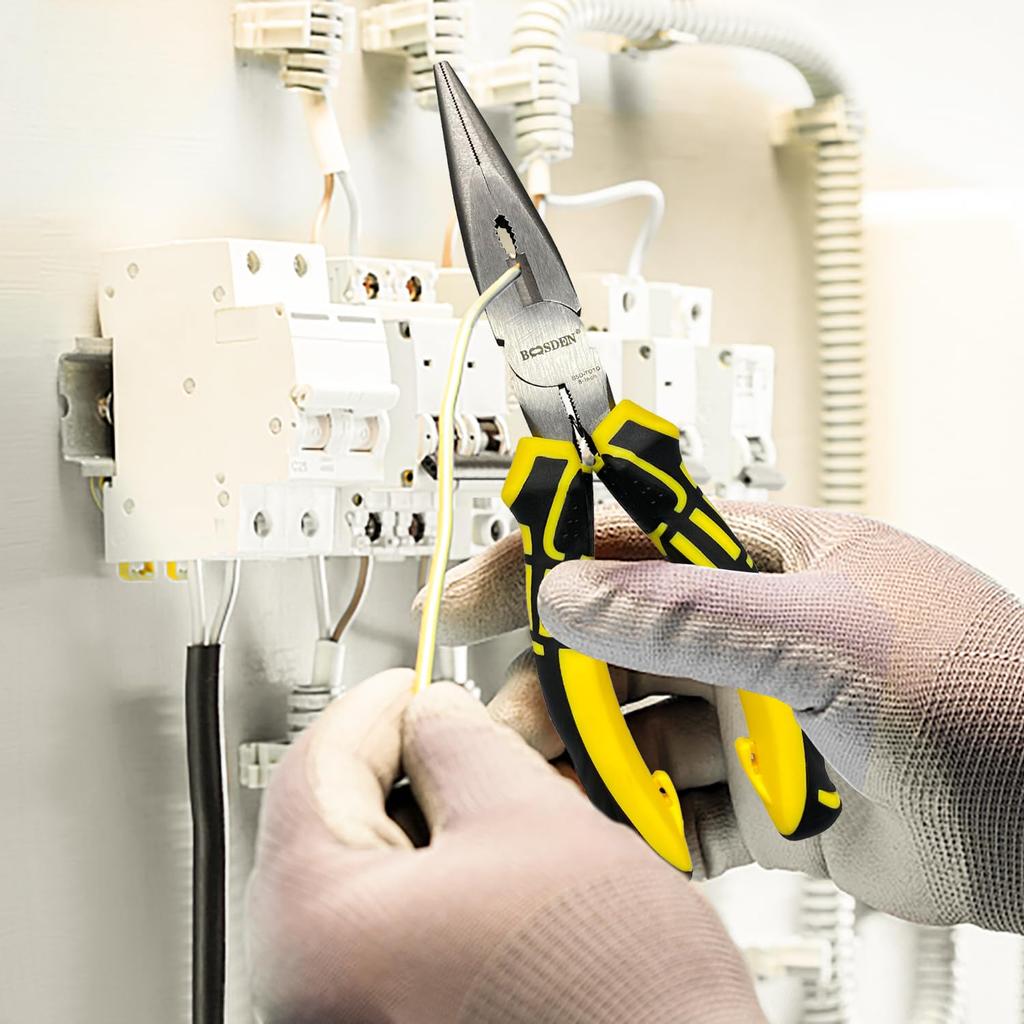 Alicates de Rádio BOOSDEN Alicates de Rádio Longos Alicates de Rádio para Todos os Fins Alicates de Rádio Longos Alicates de Bico Cônico Alicates Pesados de Corte Ferramentas para Trabalho Delicado