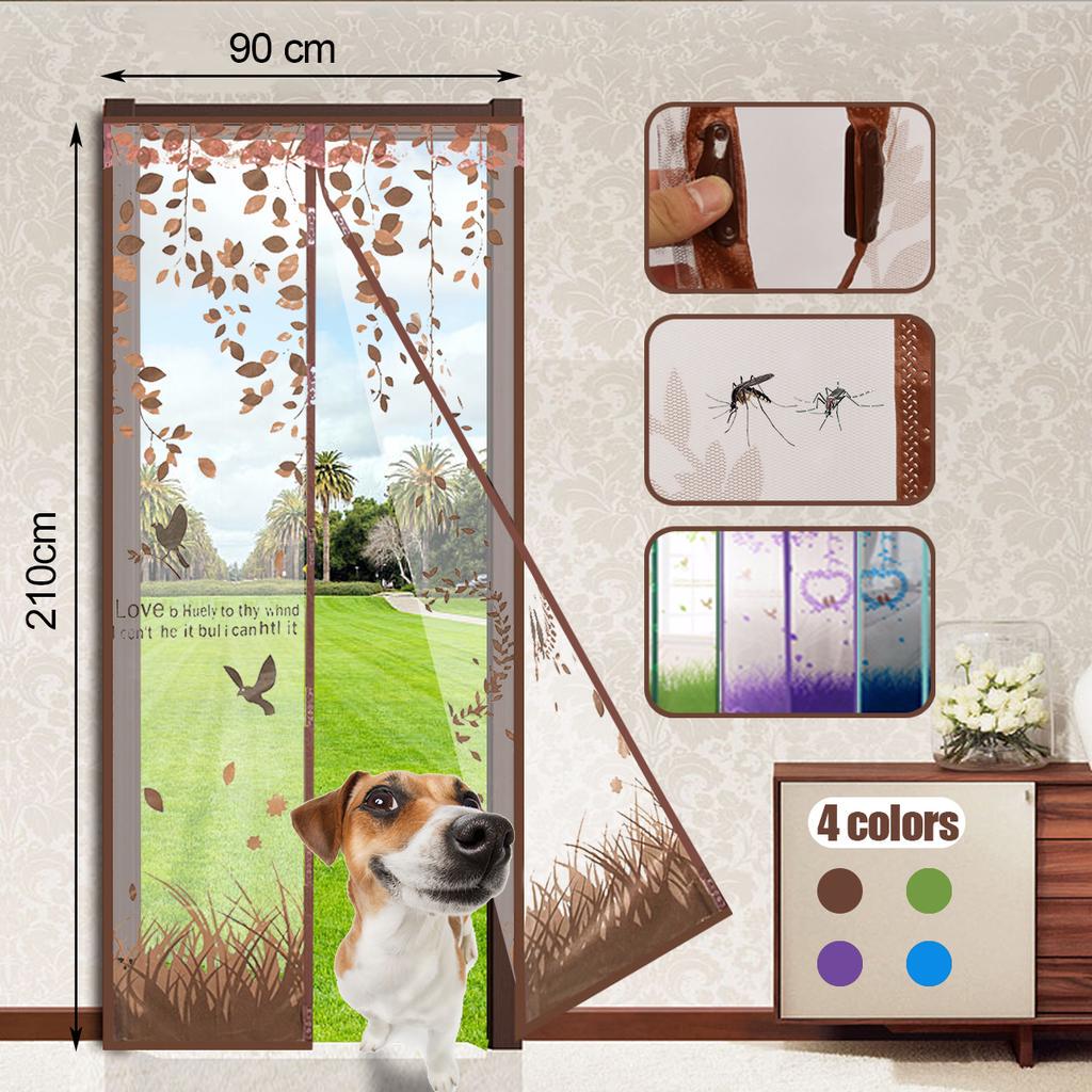 

Новая магнитная москитная сетка для двери, окна, защита от насекомых, дверной экран, магнитная занавеска без помощи рук коричневый