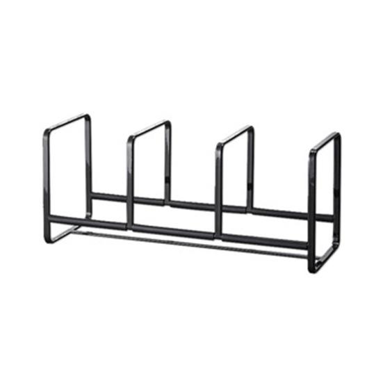 Kitchen Countertop Dish Storage Rack Heavy Duty Carbon Steel Plate Pan Pot Lid Drying Rack Multifunctional Vinyl Record Organizer Holder