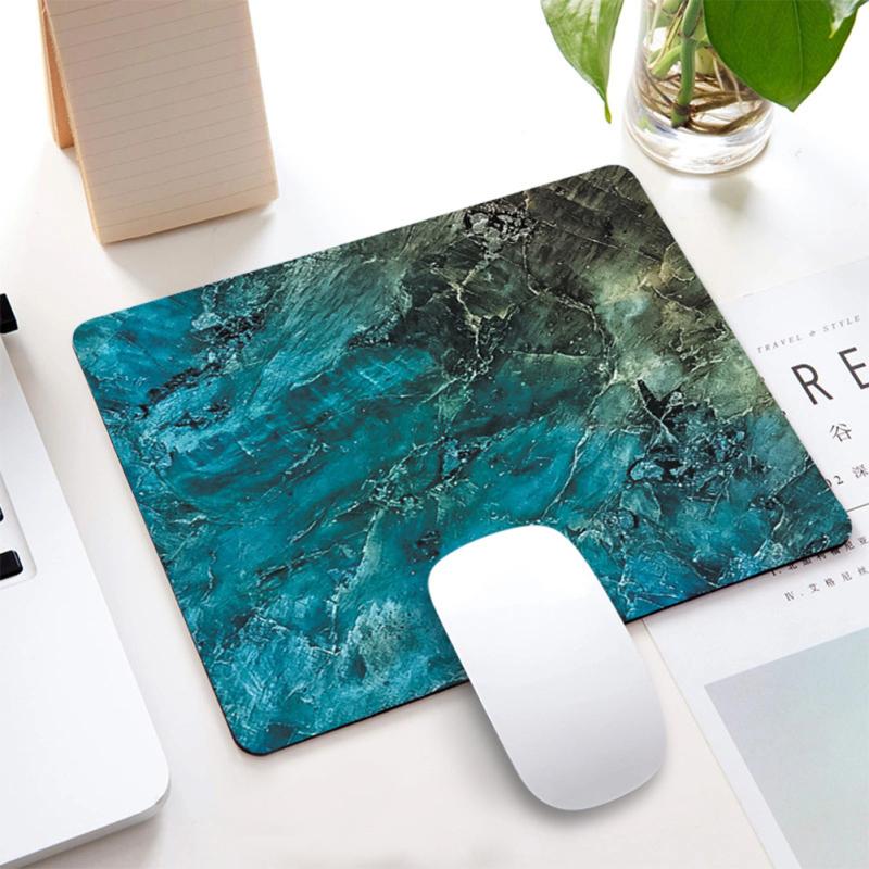 22cm*18cm*0.3cm Mouse Pad Rubber + Cloth Marble Pattern Non-slip Game Pad