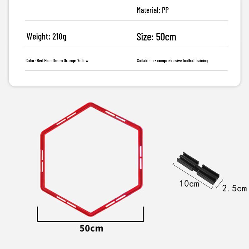 Hexagonal Agility Training Rings Set