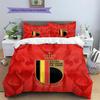 Belgium National Football Team Pattern Bedding Quilt Set  Home Decoration  Gift (1 * Duvet Cover + 2 * Pillowcase  Without Core)