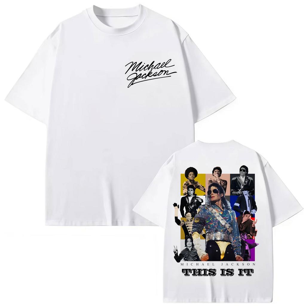 Classic Limited Michael Jackson Graphic T Shirt Vintage Fashion Rock Short Sleeve T-shirt Men Women Casual Loose Cotton T-shirts