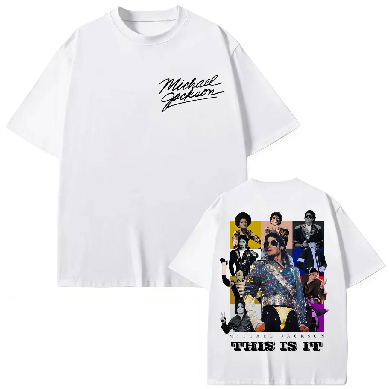 

Классическая Лимитированная Графическая Футболка Michael Jackson Винтажная Мода Рок Футболка с Коротким Рукавом Мужчины Женщины Повседневная Свободная Хлопковая Футболка S