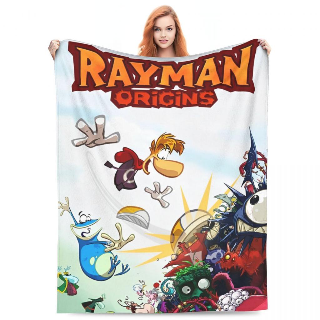 Rayman Advanture Game Cartoon Fleece Throw Blankets Funny Art Blanket for Bed Couch Ultra-Soft Bedding Rug Piece Multifunction