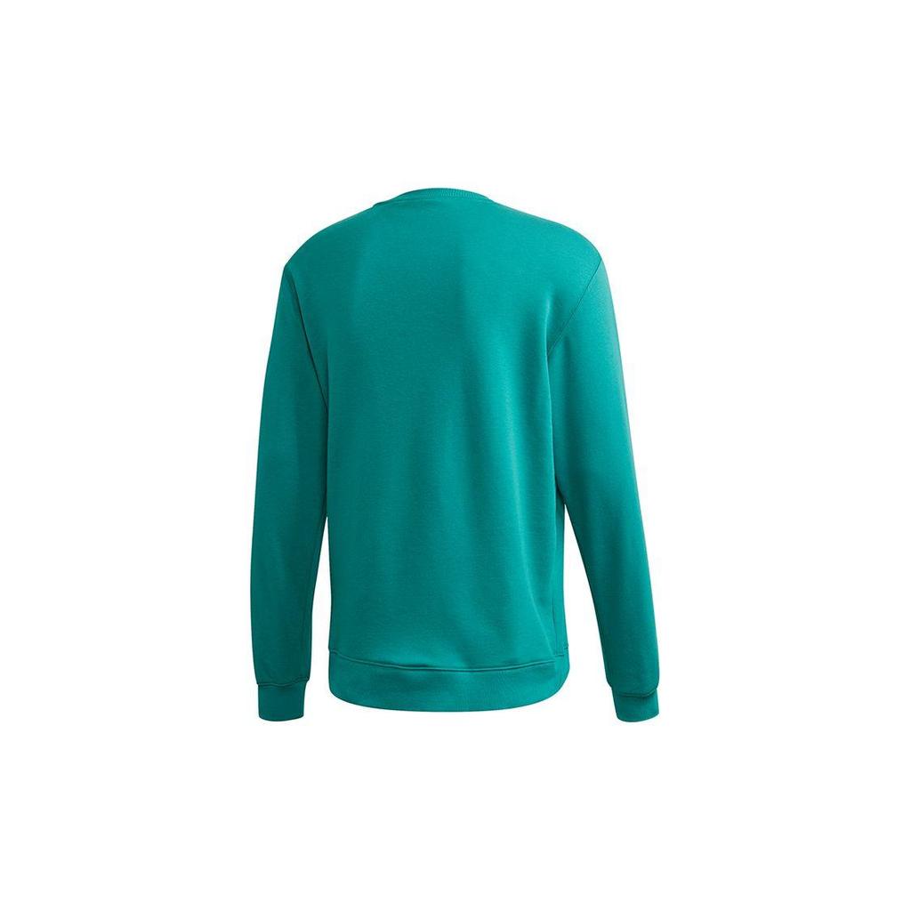adidas Originals Trefoil Hoodie Sweatshirt With Sporty Crew Neck And Casual Print Men Tops Glory-Green FM3702