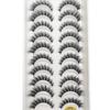 20 Style 10 Pairs Natural 3d Mink Lashes Soft False Eyelashes Cross Messy Dense Eye Lashes Extension Makeup Faux Cils Maquillaje