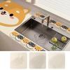 Cartoon Mat Faucet Water Stopper Mat Kitchen Countertop Absorbent Mat Diatomaceous Earth Draining Mat Easy Care Coaster Sink Mat
