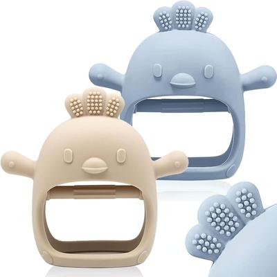 Anti-Drop Silicone Baby Teether Ergonomics Baby Soothing Teething Toy Gum Chewing Teether  Infant