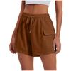 Šortky pro ženy Jednobarevné Ležérní letní Šortky s volnou kapsou se stahovací šňůrkou