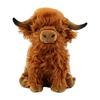 Plush Highland Cow Doll Snuggling Hugging Sofa Ornament Birthday Gifts Teens brown