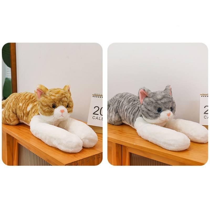 Adorable Cuddly Cat Plush Toy Cute Orange Tabby Stuffed Animal For Kids And Home