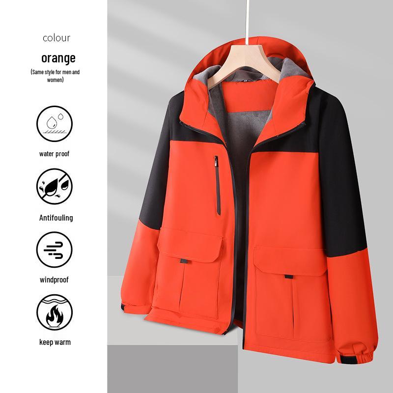 

Непромокаемая куртка на флисовой подкладке, изготовленная на заказ: Три-в-одном для походов и тимбилдинга, возможна печать логотипа 3XL