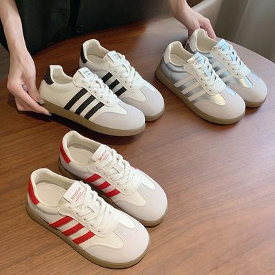 Leren Schoenen met Zachte Zool Duitse Trainingsschoenen Damesschoenen Nieuwe Zomer Dunne Ademende Lelijke Leuke Kleine Witte Schoenen Casual Sports Board Schoenen