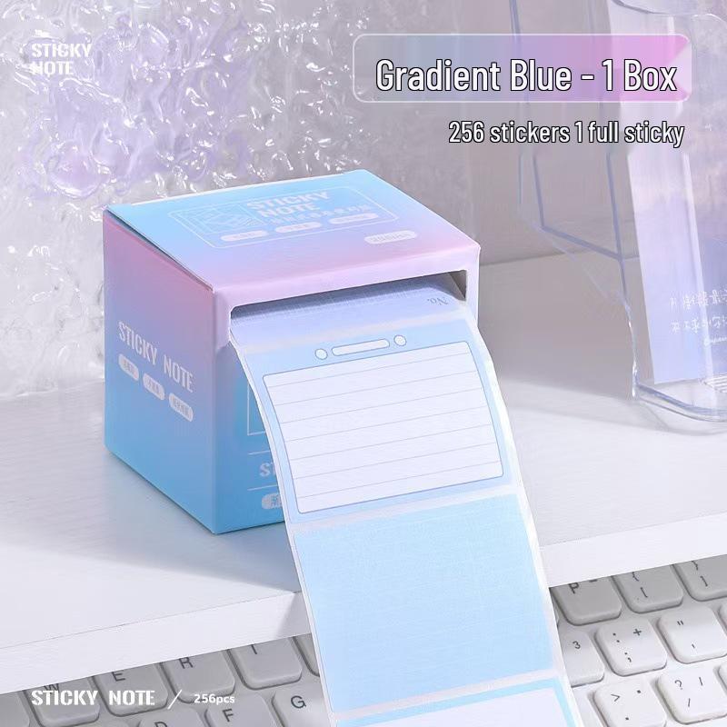Gradient Adhesive Sticky Note Pad - Tearable, Strongly Adhesive, Pull-Out Style for School and Office Use