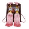 1Pair Retro Style Euro Faux Crystal Tassels Fringe Curtain Tieback Bandage Rope Window Drapes Decoration