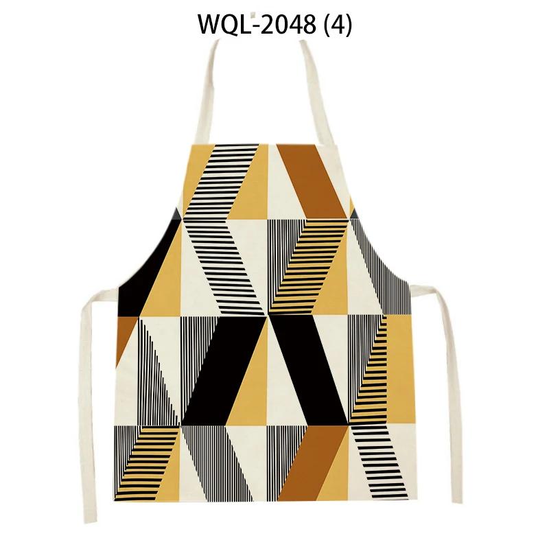Adult Kids Geometry Stripes Arrow Pattern Kitchen Sleeveless Aprons Women Men Cleaning Apron Home Cooking Pinafores