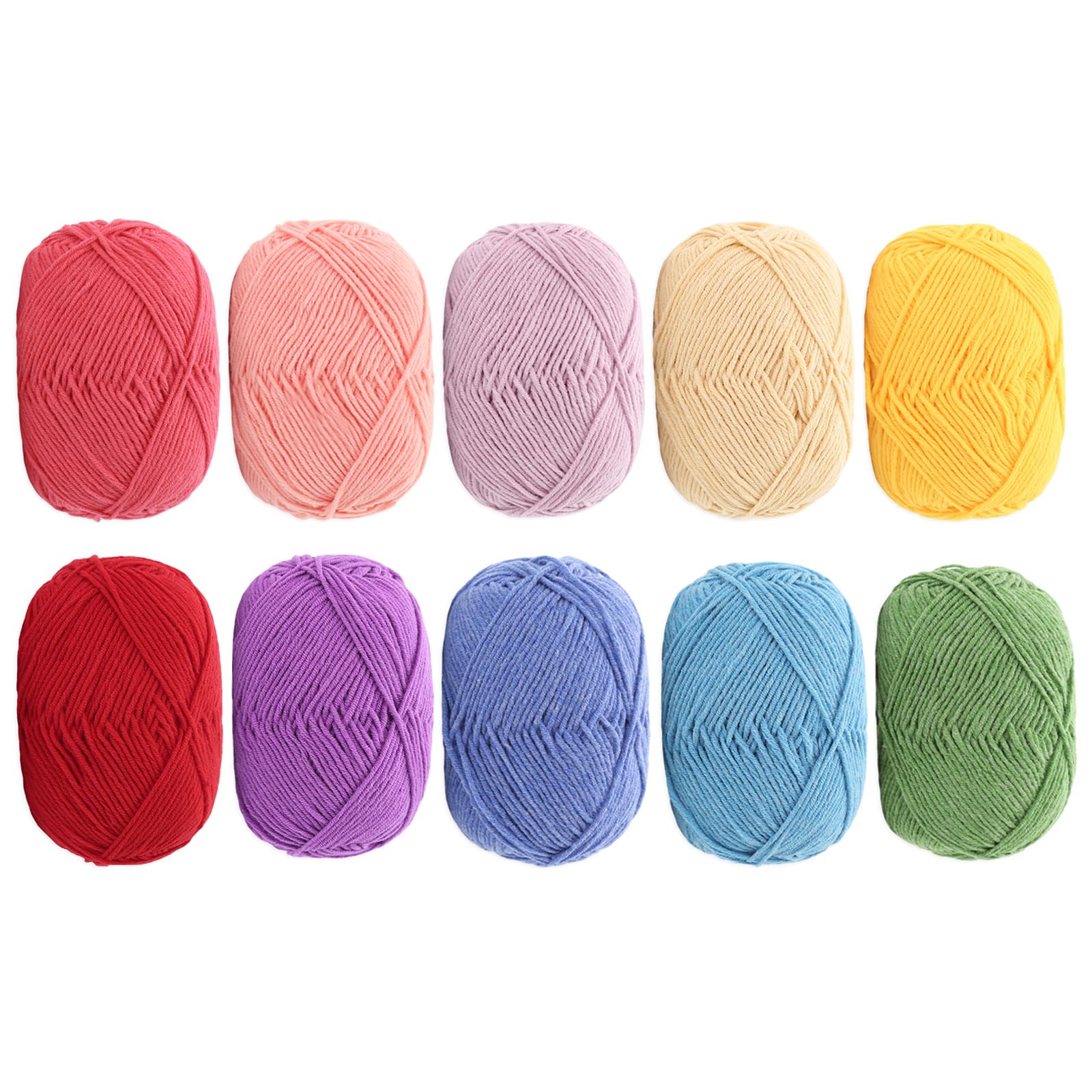 

YINKE Хлопок 40г Моток для и Аксессуары Пряжа, (приблизительно. 130м), Набор из 10 цветов, Вязание крючком, Вязание спицами, (Цвет 5)