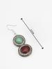 Gold-Plated Pista & Wine Stone-Studded & Beaded Handcrafted Jewellery Set